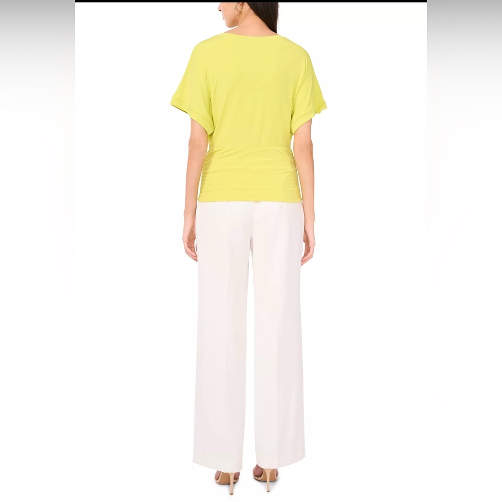 Brand New Vince Camuto Women's Dolman Sleeve Lime Green Top, Size Medium, NWT - Picture 4 of 4